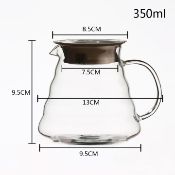 Hitzebeständiger Kaffeekrug mit Sieb aus Glas